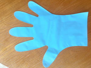 Одноразовые синие перчатки из ТПЭ